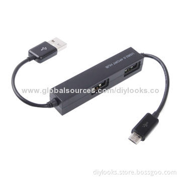 High-speed 4-port USB 2.0 Hub/Sync Cable for Samsung/HTC/Sony/LG/Nokia and Other Micro USB